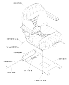Seat Assembly Diagram and Parts List for IZ5225TSPKOA 2006-02 Husqvarna Lawn Mower