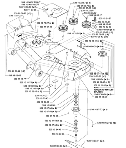 Mower Deck 52 Inch A Diagram and Parts List for IZ5225TXPKOA (968999307)(2005-12) Husqvarna Lawn Mower
