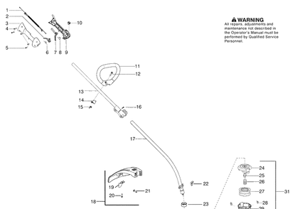 Repair Parts 1 Diagram and Parts List for (545192186)(2009-01) Husqvarna Trimmer