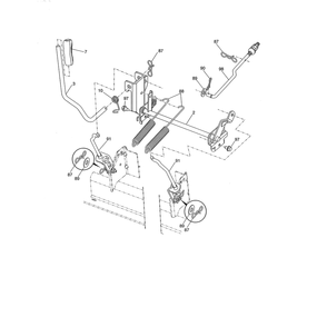 Mower Lift Diagram and Parts List for  Husqvarna Lawn Tractor