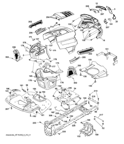 Chassis / Frame Diagram and Parts List for 2018 Husqvarna Lawn Tractor