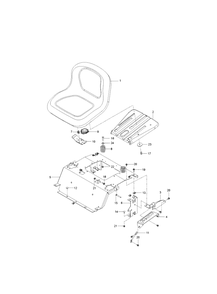 Seat Diagram and Parts List for  Husqvarna Lawn Mower