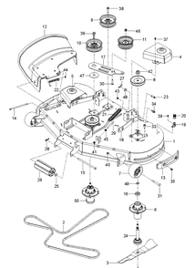 Mower Deck / Cutting Deck Diagram and Parts List for (96795390300)(2018-10) Husqvarna Lawn Mower
