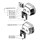Page G Diagram and Parts List for 1988-08 Husqvarna Chainsaw