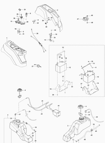 Ignition System Diagram and Parts List for  Husqvarna Lawn Mower