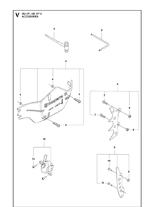 Accessories Diagram and Parts List for 592 XP-G Husqvarna Chainsaw