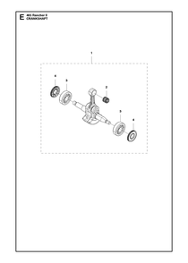 Crankshaft Diagram and Parts List for  Husqvarna Chainsaw