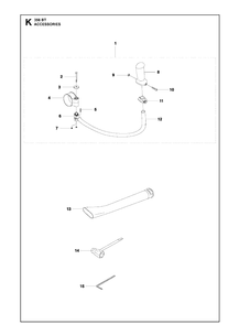Accessories Diagram and Parts List for  Husqvarna Leaf Blower / Vacuum