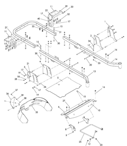 Chassis / Frame Diagram and Parts List for (966038201)(2009-01) Husqvarna Lawn Mower