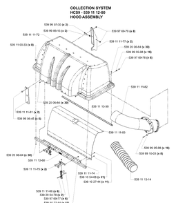 Accessories (Hood Assembly) Diagram and Parts List for IZ5225TSPKOA 2006-02 Husqvarna Lawn Mower