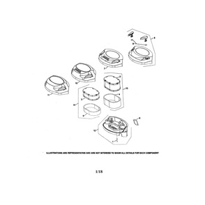 Engine >> Air Intake Diagram and Parts List for  Husqvarna Lawn Tractor