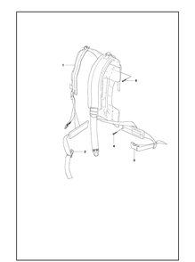 Harness 2 Diagram and Parts List for  Husqvarna Leaf Blower / Vacuum
