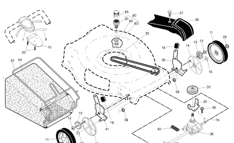 Drive 2 Diagram and Parts List for  Husqvarna Lawn Mower