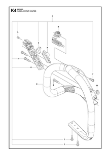 Handle Wrap Heated Diagram and Parts List for 2013-01 Husqvarna Chainsaw