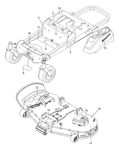 Decals Diagram and Parts List for (96795390300)(2018-10) Husqvarna Lawn Mower