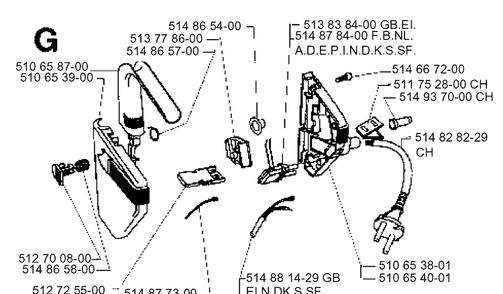 Electrical 7 Diagram and Parts List for ROYAL Husqvarna Lawn Mower