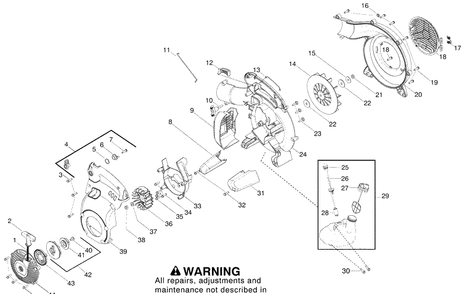 Diagram 1 Diagram and Parts List for (LOWES)(2008-10) Husqvarna Leaf Blower / Vacuum