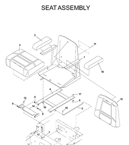 Seat 2 Diagram and Parts List for IZ5223 (968999208)(2004-09) Husqvarna Lawn Mower