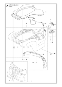 Cover Diagram and Parts List for 2020 Husqvarna Lawn Mower