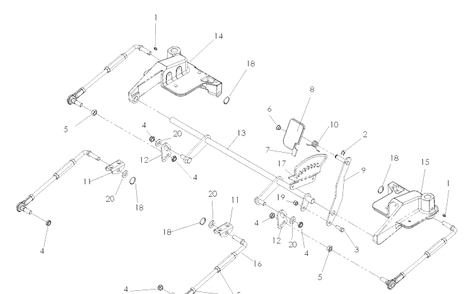 Mower Lift / Deck Lift Diagram and Parts List for (968999508)(2007-04) Husqvarna Lawn Mower