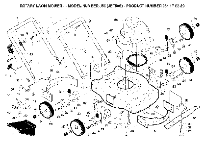 Product Complete Diagram and Parts List for J50 (JET50S)(954 17 02-20)(2004-01) Husqvarna Lawn Mower