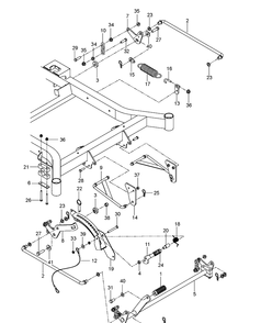 Mower Lift / Deck Lift Diagram and Parts List for (96717700400)(2013-01) Husqvarna Lawn Mower
