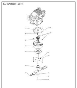 Engine Diagram and Parts List for DBS51  Husqvarna Lawn Mower