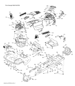 Chassis / Frame Diagram and Parts List for  Husqvarna Lawn Tractor