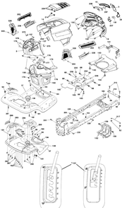 Chassis / Frame 2 Diagram and Parts List for  Husqvarna Lawn Tractor