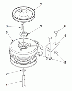 Clutch Diagram and Parts List for (970497202-00)(2020-10) Husqvarna Lawn Tractor
