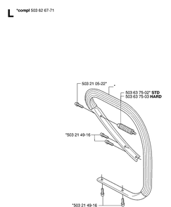 Handle Diagram and Parts List for (XPG)(20070100001-Current) Husqvarna Chainsaw
