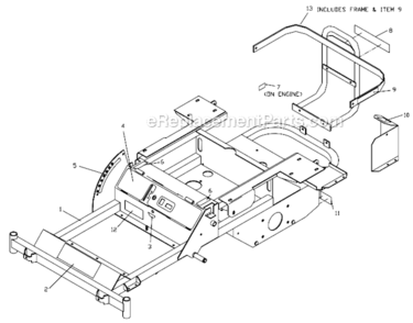 Page K Diagram and Parts List for ZTHKW4818A Husqvarna Lawn Tractor