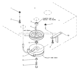 Engine_Assembly Diagram and Parts List for ZTHKW4818A Husqvarna Lawn Tractor