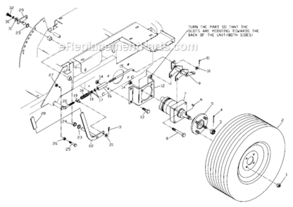 Part Location Diagram of 539103574 Husqvarna PIVOT SHAFT