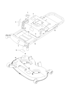 Decals Diagram and Parts List for (96700980201)(2015-05) Husqvarna Lawn Mower