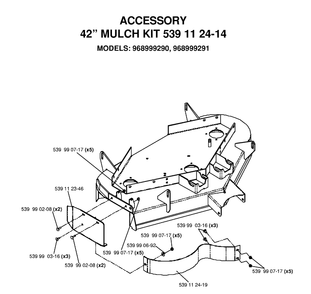 Accessories Diagram and Parts List for (968999374)(2006-02) Husqvarna Lawn Mower