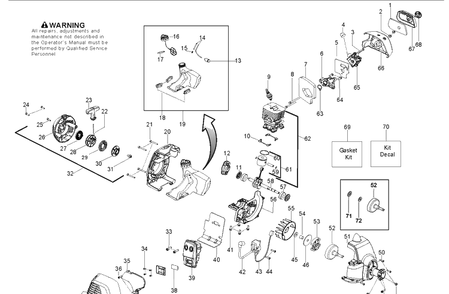 Engine Diagram and Parts List for 952715753 Husqvarna Edger
