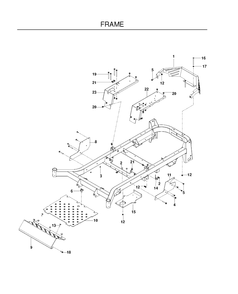 Frame 21 Diagram and Parts List for (97045580100)(2019-12) Husqvarna Lawn Mower