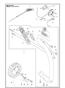 Heated Handles Diagram and Parts List for 2013-01 Husqvarna Chainsaw