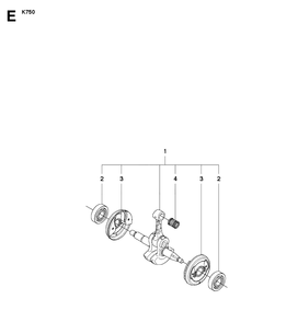 Crankshaft Diagram and Parts List for 2009-07 Husqvarna Lawn Tractor Accessories