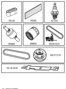 Frequently Used Parts 2 Diagram and Parts List for  Husqvarna Lawn Tractor