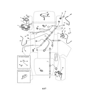 Electrical Diagram and Parts List for  Husqvarna Lawn Tractor