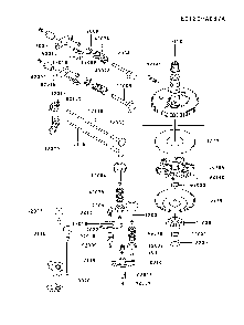 Valve/camshaft Diagram and Parts List for  Husqvarna Lawn Tractor