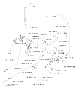 Motion Control Diagram and Parts List for 2004-11 Husqvarna Lawn Mower