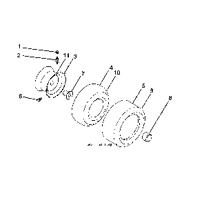 Wheels & tires Diagram and Parts List for  Husqvarna Lawn Tractor
