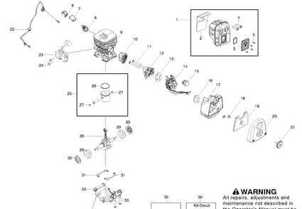 Engine Diagram and Parts List for (LOWES)(2010-01) Husqvarna Leaf Blower / Vacuum
