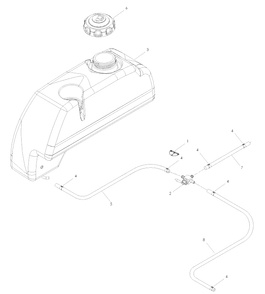Fuel System Diagram and Parts List for IZ21 (968999774)(2008-01) Husqvarna Lawn Mower