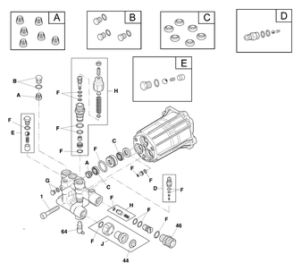 Pump (316932srv) Diagram and Parts List for  Husqvarna Pressure Washer