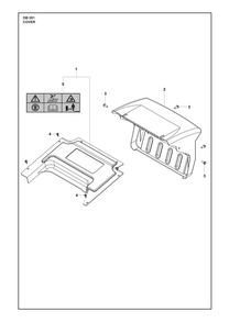 Cover Diagram and Parts List for DB551  Husqvarna Lawn Mower