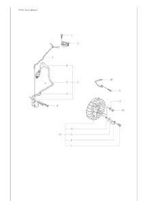 Ignition Module And Flywheel Diagram and Parts List for 2009-11 Husqvarna Table Saw Accessories